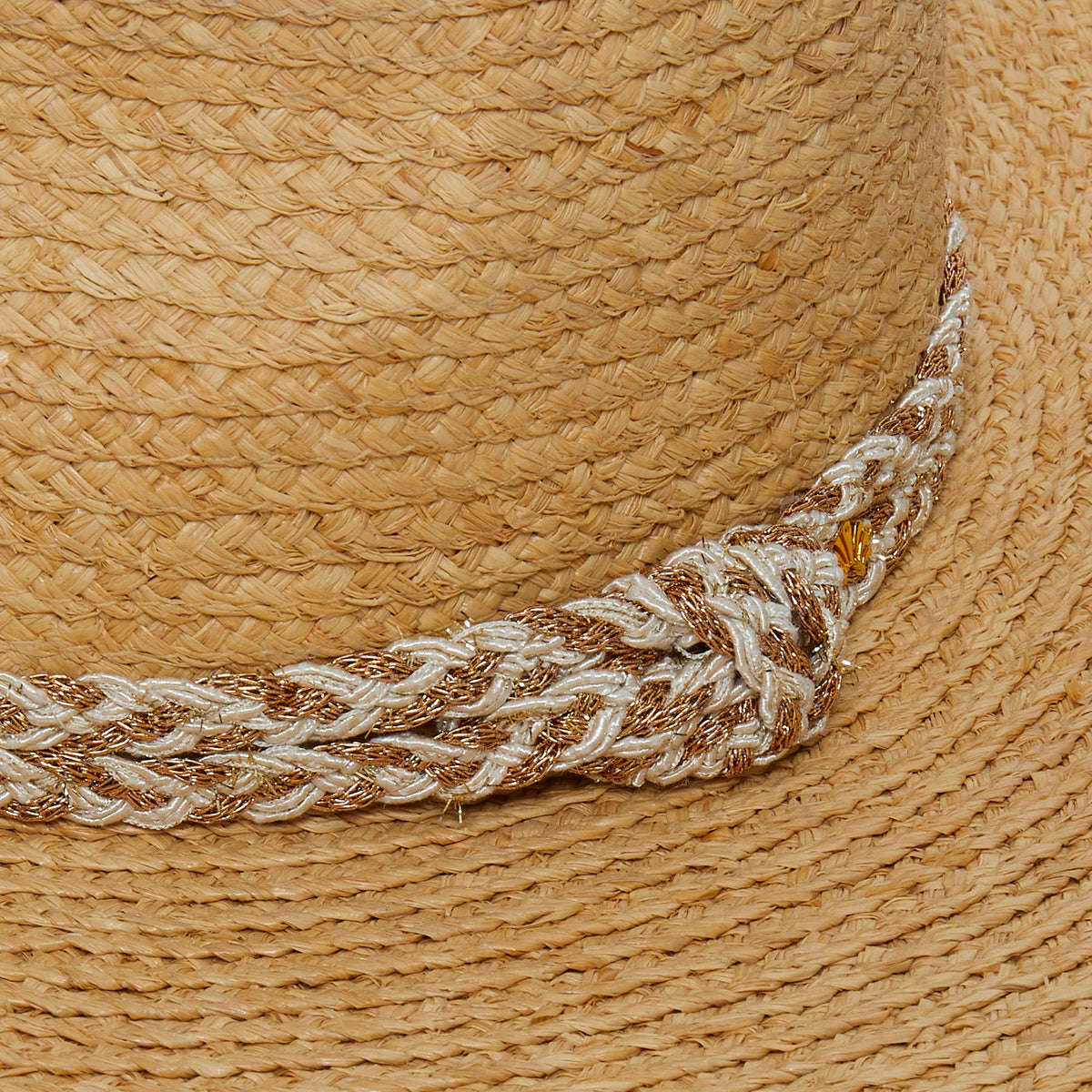 LELE SADOUGHI HATS *PRE-ORDER* NATURAL BRAIDED ROPE STRAW HAT