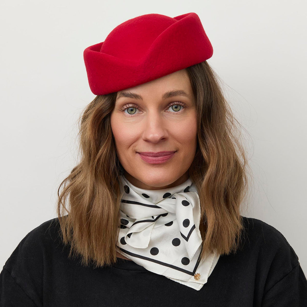 Lele Sadoughi HATS RED TAPERED PILLBOX HAT