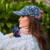 Lele Sadoughi HATS SUMMER BLOOMS AMERICANA LIBERTY BASEBALL CAP