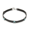 Lele Sadoughi HATS TURQUOISE MAHOGANY LEATHER STONES STUD HAT BAND