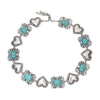 Lele Sadoughi HATS TURQUOISE RUFFLE HEART STONE CONCHO HAT BAND