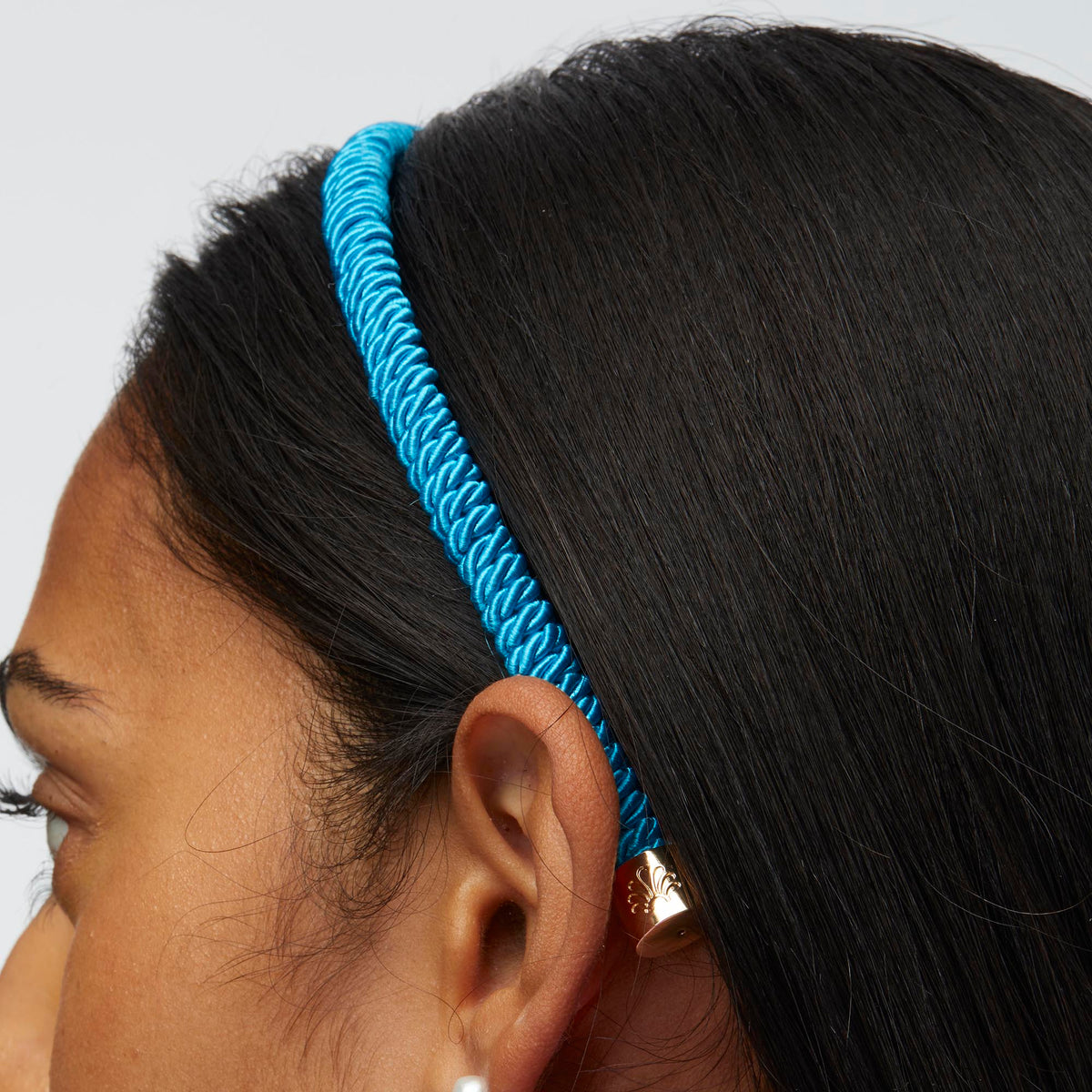 LELE SADOUGHI HEADBAND AZURE ISLA CORDING HEADBAND