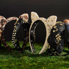Lele Sadoughi HEADBAND BEIGE ALICE CRYSTAL CAT EAR HEADBAND