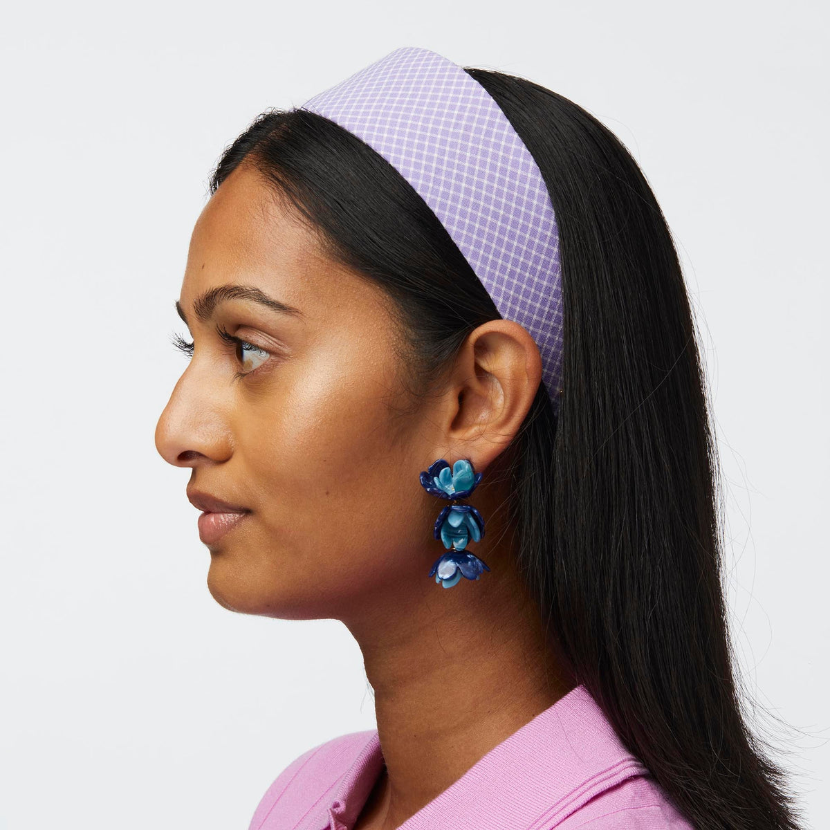 LELE SADOUGHI HEADBAND CLOUDY SKY BRIGITTE SEERSUCKER HEADBAND