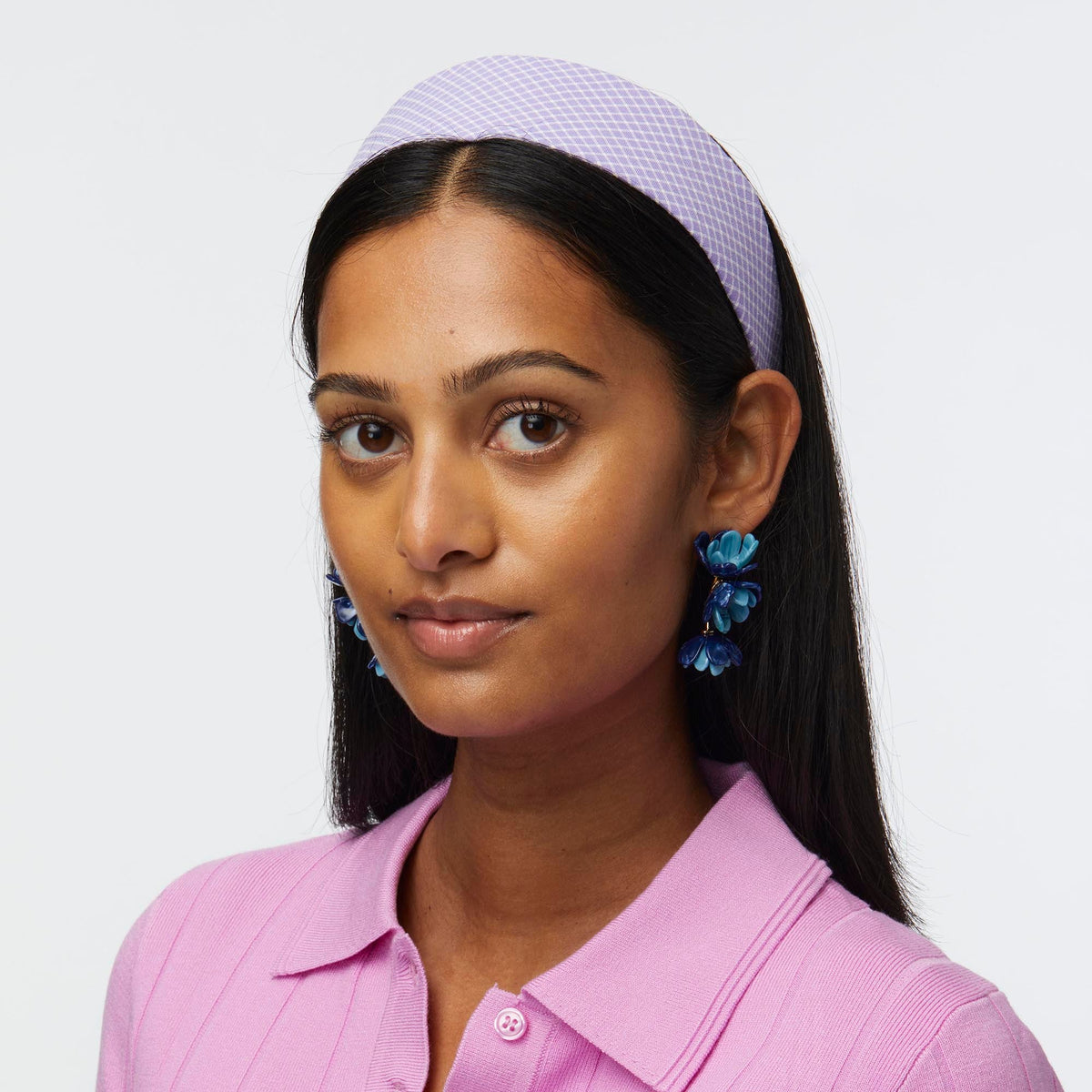 LELE SADOUGHI HEADBAND CLOUDY SKY BRIGITTE SEERSUCKER HEADBAND