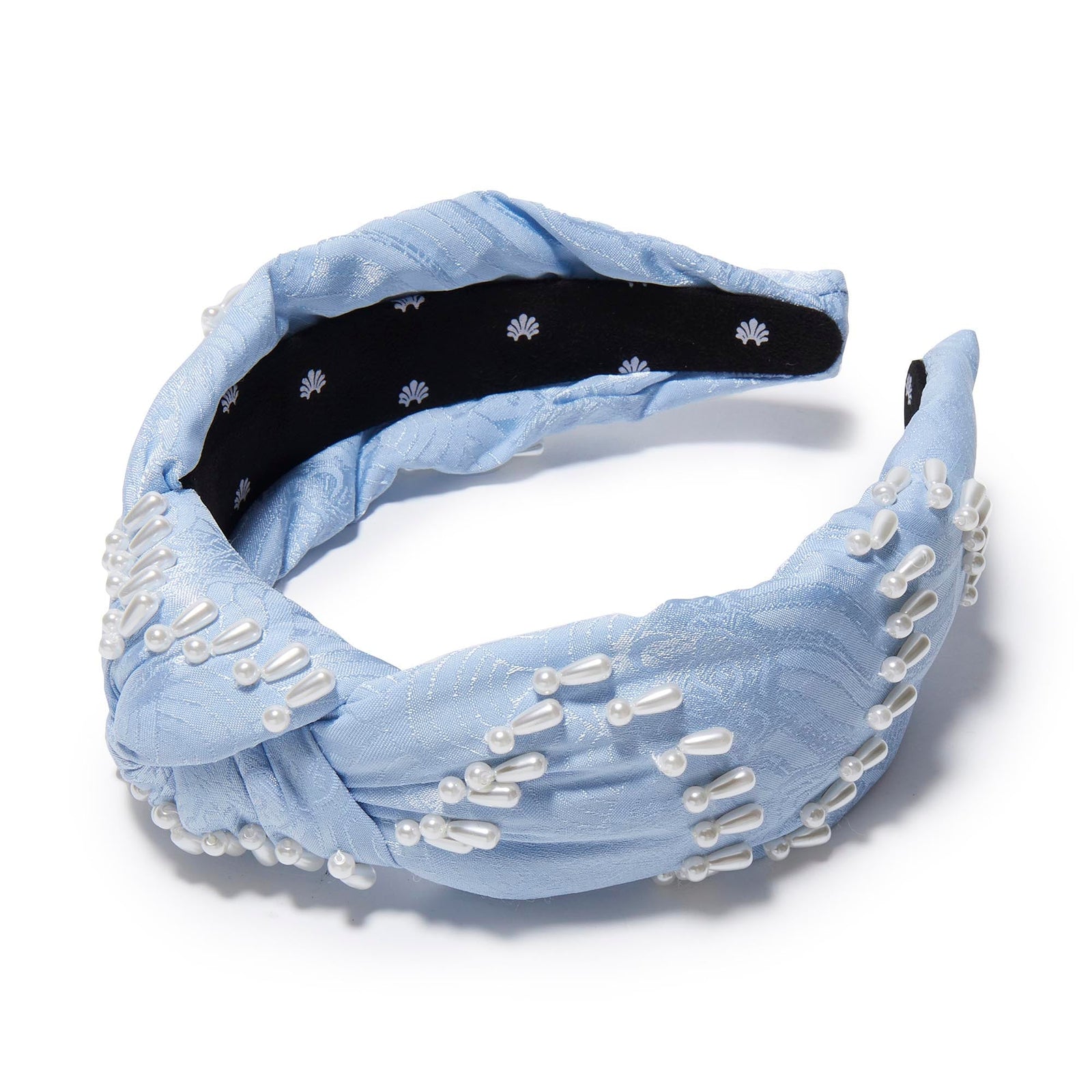 LELE SADOUGHI HEADBAND CLOUDY SKY KNOTTED VENUS EMBELLISHED HEADBAND