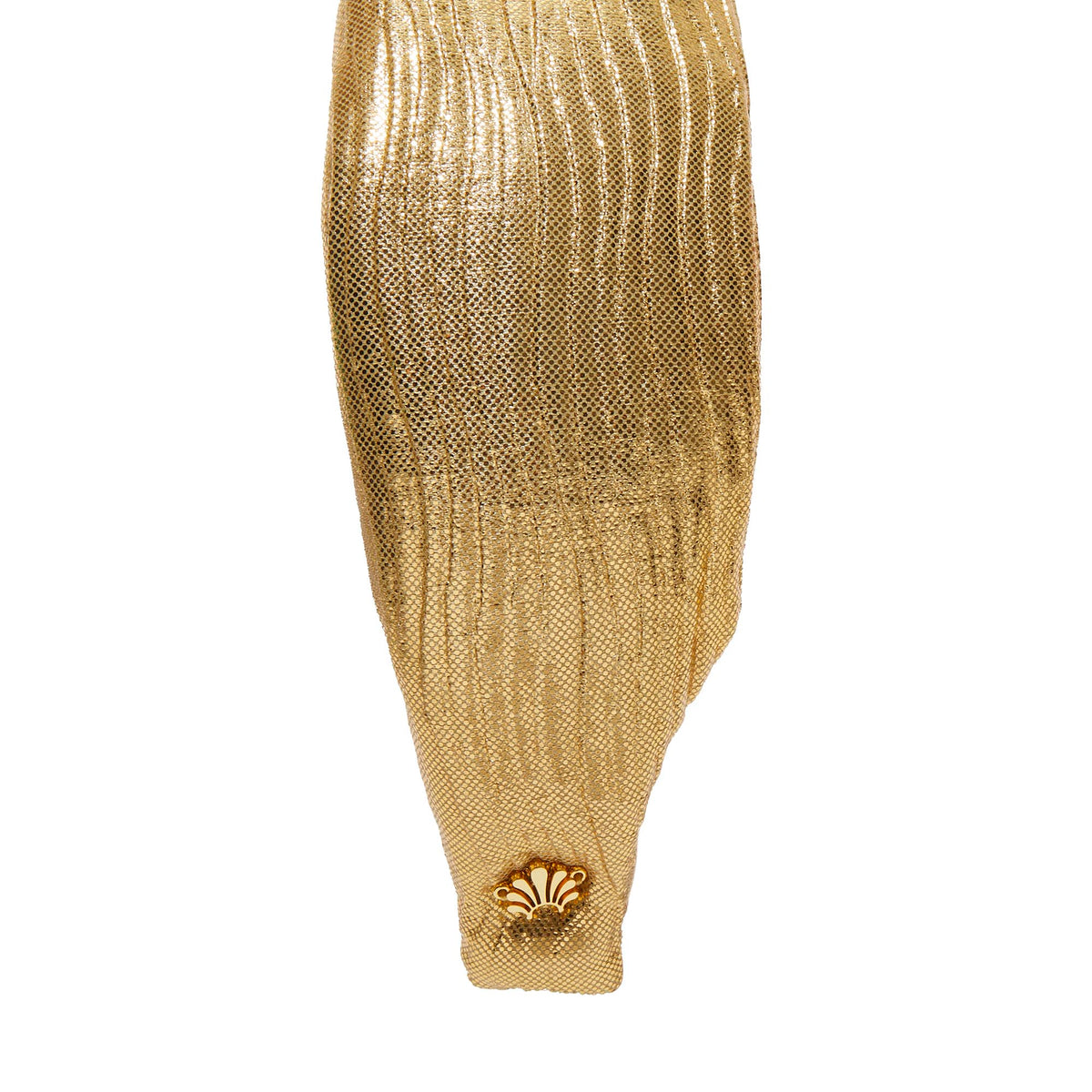 LELE SADOUGHI HEADBAND GOLD MADISON CHOCK KNOTTED HEADBAND