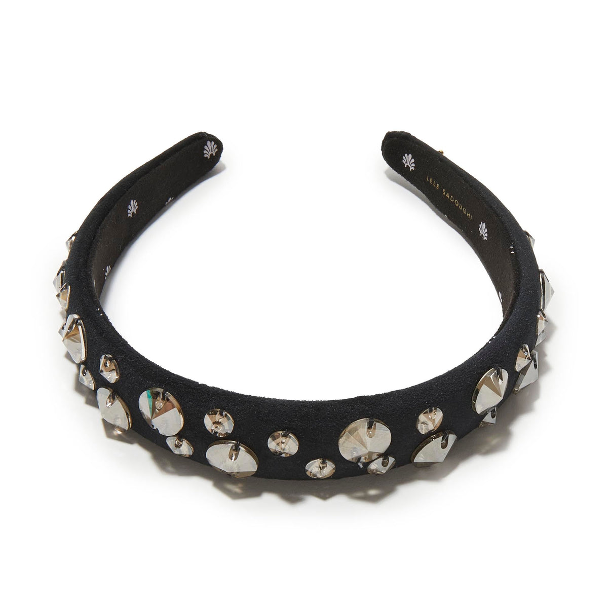 LELE SADOUGHI HEADBAND JET CHARLOTTE PAVE EMBELLISHED HEADBAND