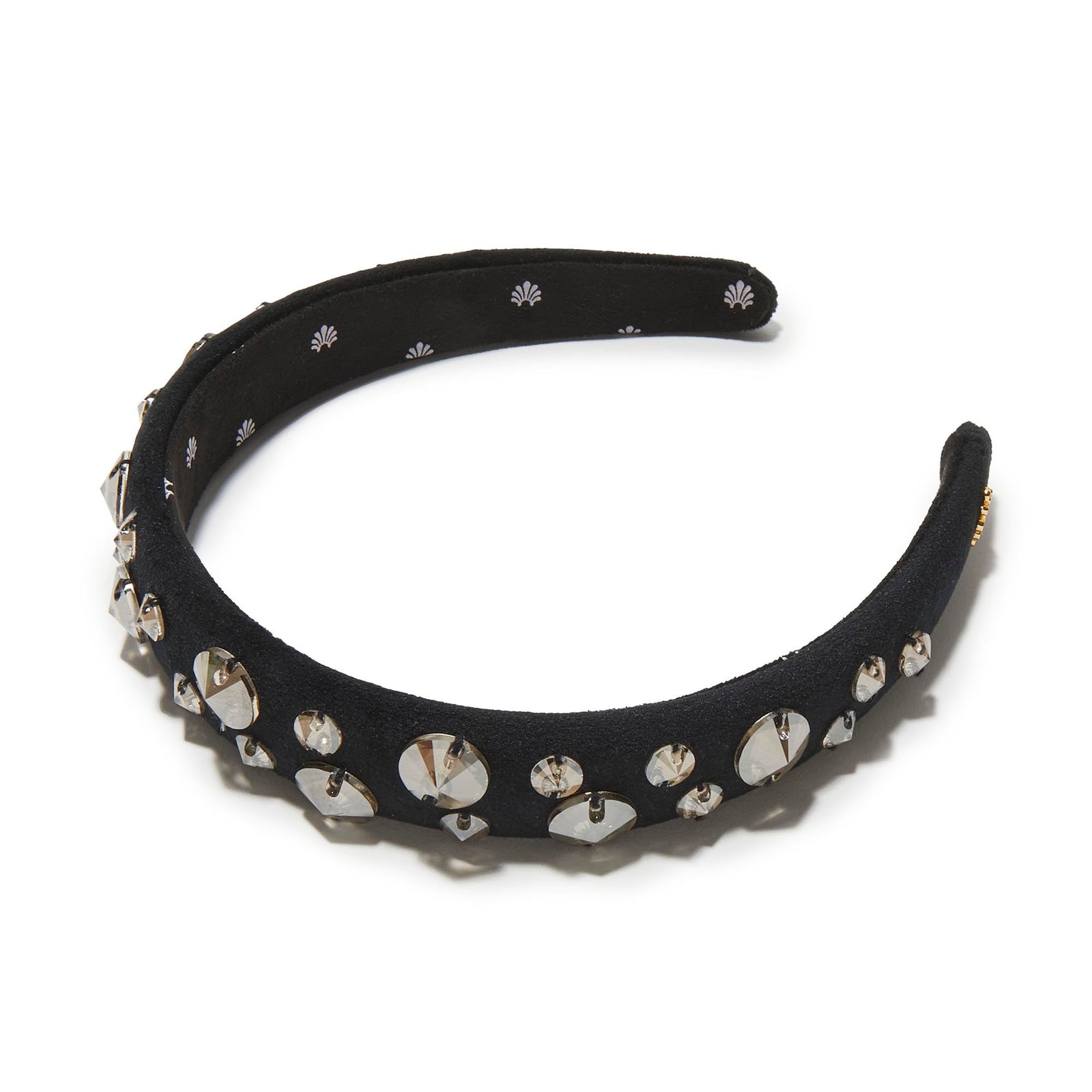 LELE SADOUGHI HEADBAND JET CHARLOTTE PAVE EMBELLISHED HEADBAND