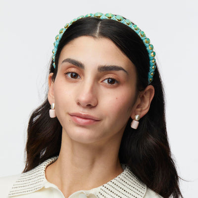 LELE SADOUGHI HEADBAND MINT MADISON CHOCK STRAND HEADBAND