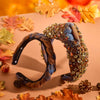 Lele Sadoughi HEADBAND OAK PLAID JULIET TIMBER HEADBAND