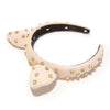 Lele Sadoughi HEADBAND ONE SIZE BEIGE ALICE CRYSTAL CAT EAR HEADBAND