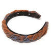 Lele Sadoughi HEADBAND ONE SIZE OAK PLAID JULIET TIMBER HEADBAND