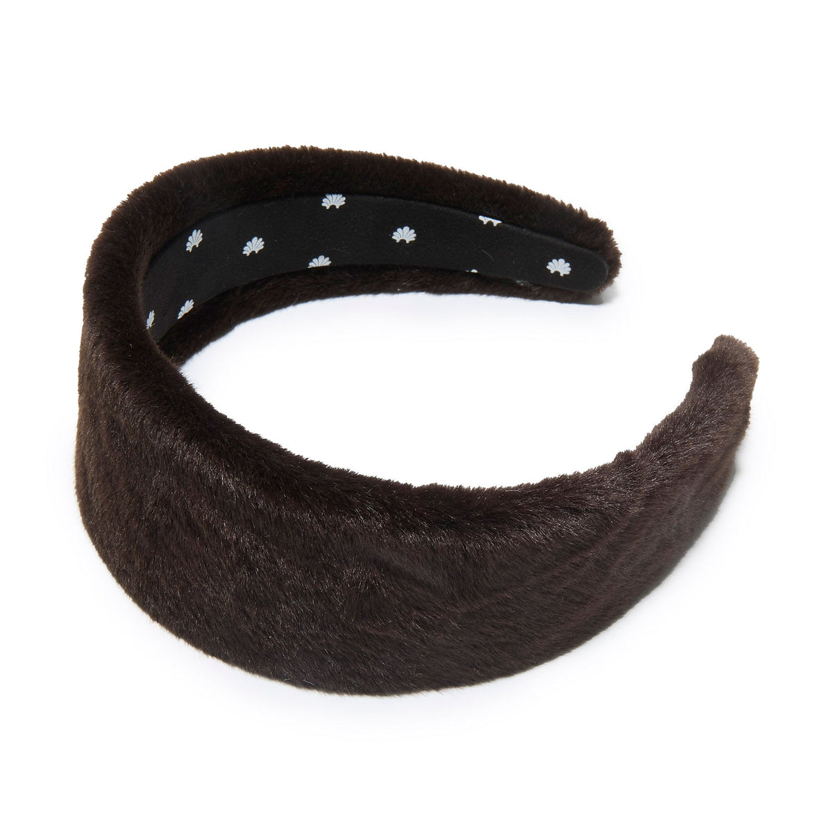 Lele Sadoughi HEADBAND ONE SIZE WALNUT BRIGITTE FAUX FUR HEADBAND