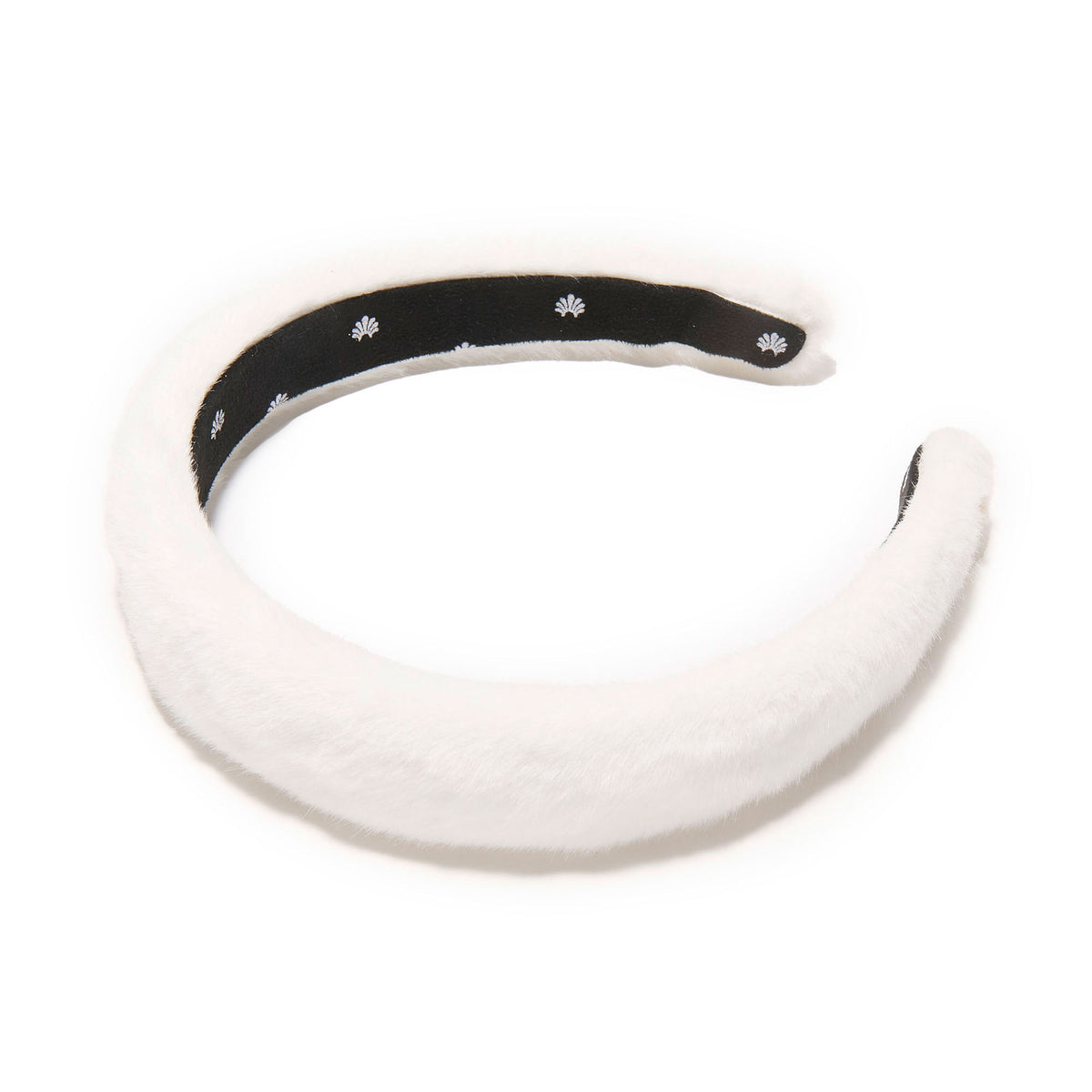 Lele Sadoughi HEADBAND ONE SIZE WINTER WHITE CHARLOTTE FAUX FUR HEADBAND