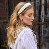 Lele Sadoughi HEADBAND ONE SIZE WINTER WHITE CHARLOTTE FAUX FUR HEADBAND