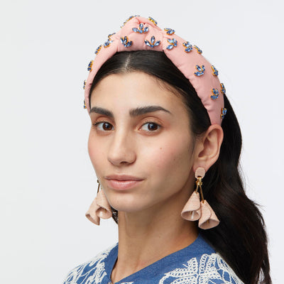 LELE SADOUGHI HEADBAND PINK LEMONADE KNOTTED VINE EMBELLISHED HEADBAND