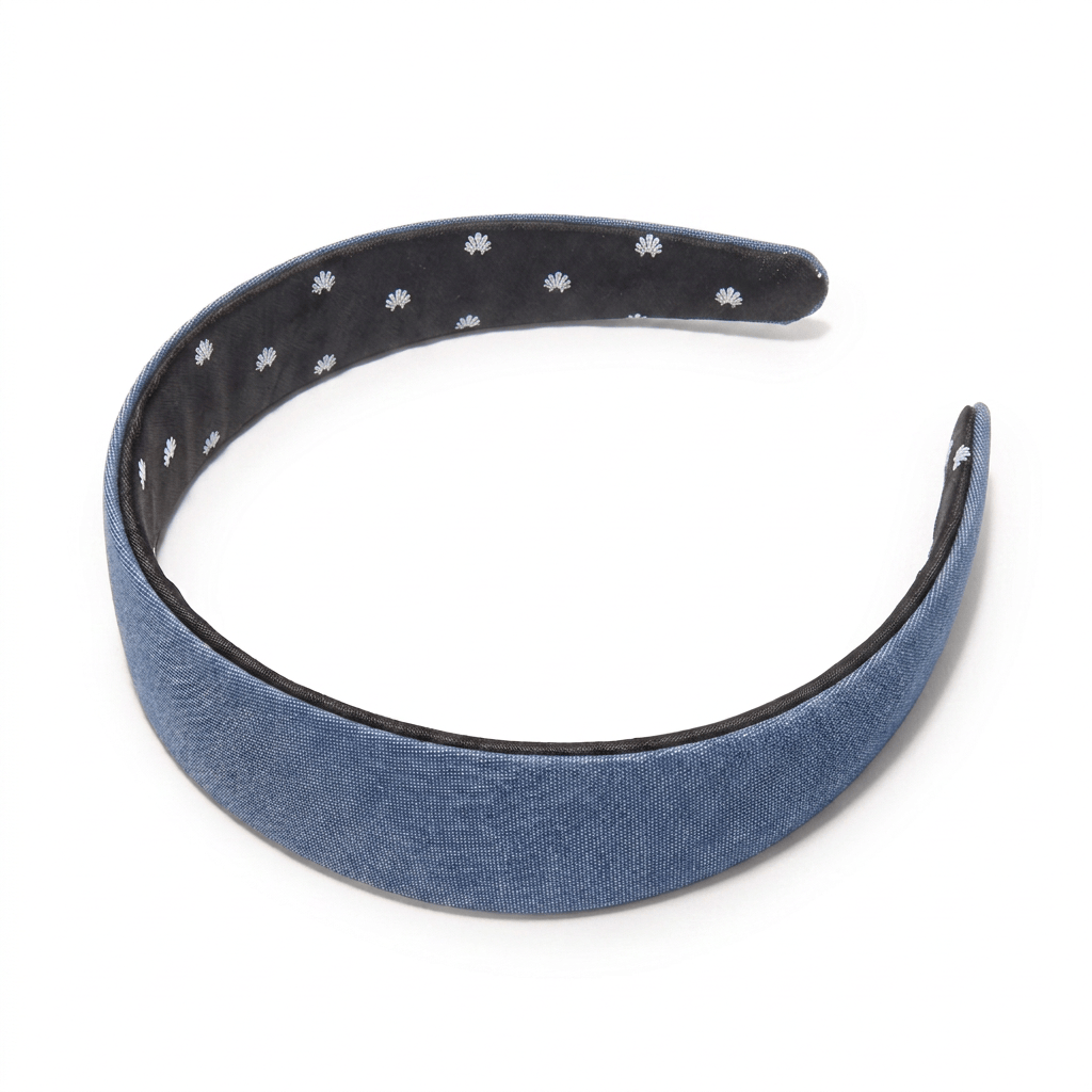 Lele Sadoughi HEADBAND ULTA STYLES FOR LELE DARK WASH BESSETTE DENIM HEADBAND