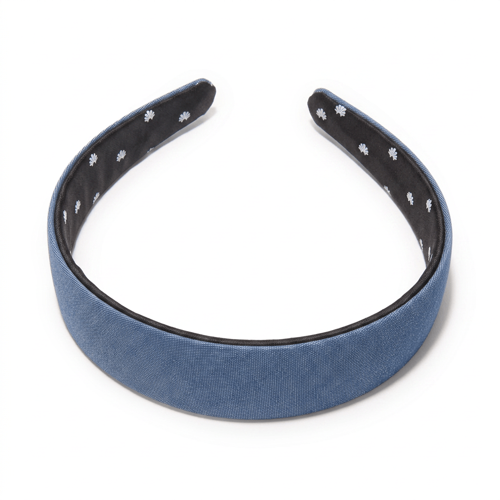 Lele Sadoughi HEADBAND ULTA STYLES FOR LELE DARK WASH BESSETTE DENIM HEADBAND