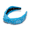 LELE SADOUGHI HEADBANDS ADELPHEAN BLUE ALPHA DELTA PI KNOTTED HEADBAND