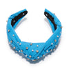 LELE SADOUGHI HEADBANDS ADELPHEAN BLUE ALPHA DELTA PI KNOTTED HEADBAND