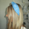 LELE SADOUGHI HEADBANDS ADELPHEAN BLUE ALPHA DELTA PI KNOTTED HEADBAND
