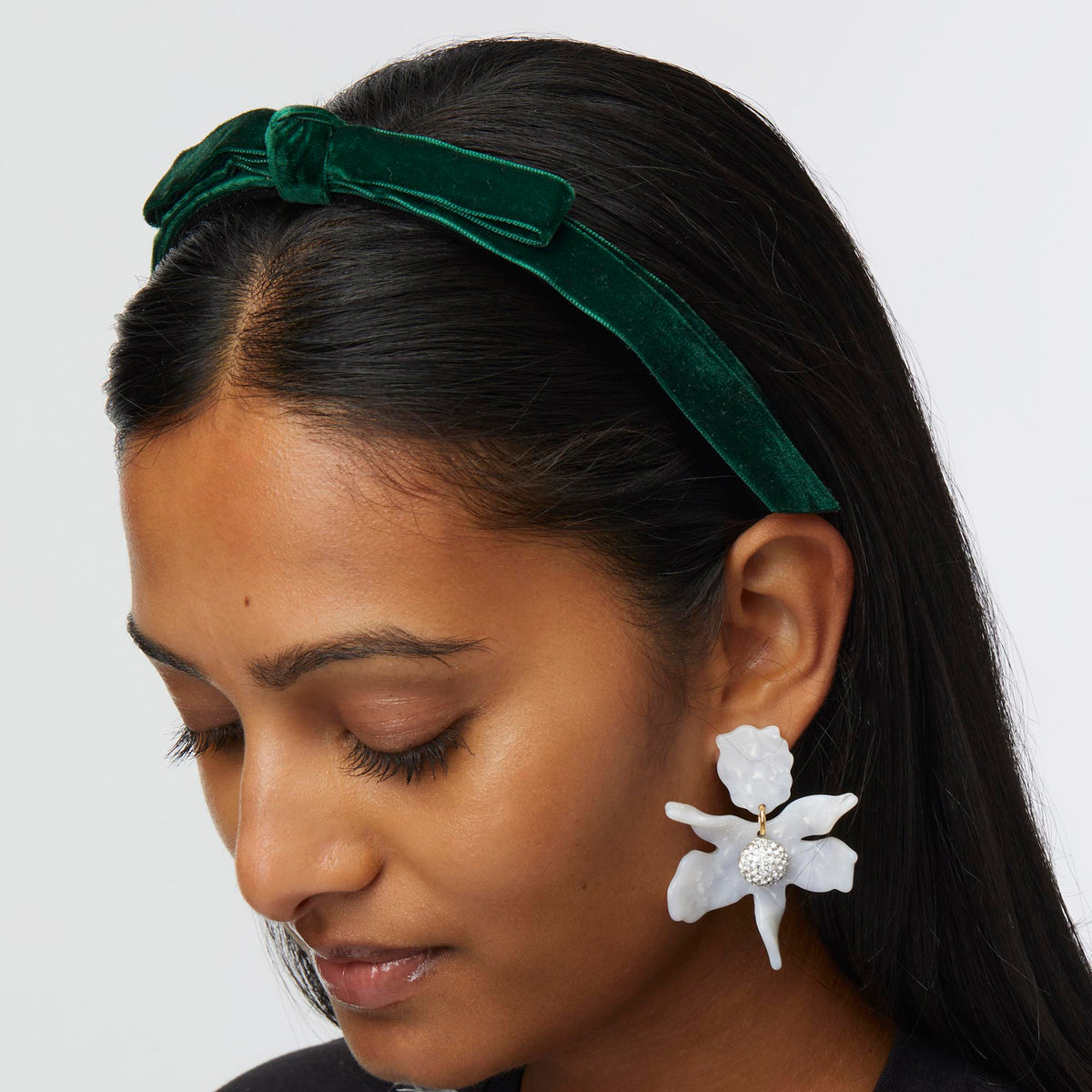 Lele Sadoughi HEADBANDS ALPINE BARDOT RIBBON SLIM HEADBAND