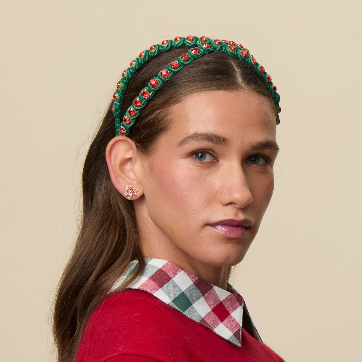 Lele Sadoughi HEADBANDS ALPINE CROSSOVER CRYSTAL HEABAND