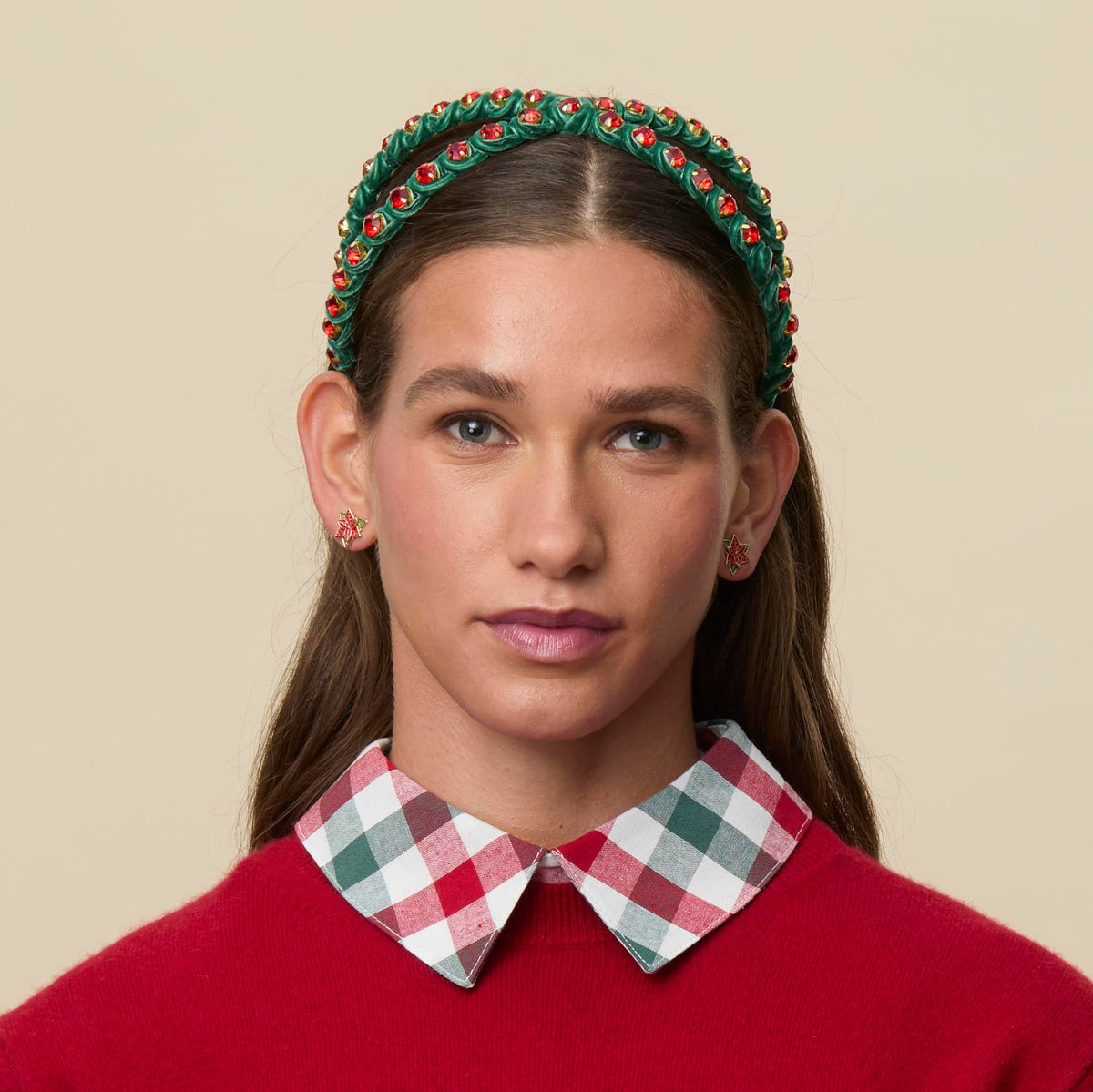 Lele Sadoughi HEADBANDS ALPINE CROSSOVER CRYSTAL HEABAND