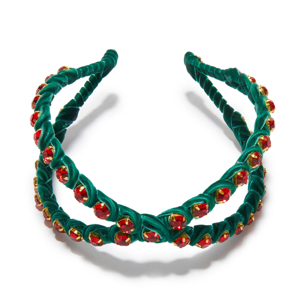 Lele Sadoughi HEADBANDS ALPINE CROSSOVER CRYSTAL HEABAND