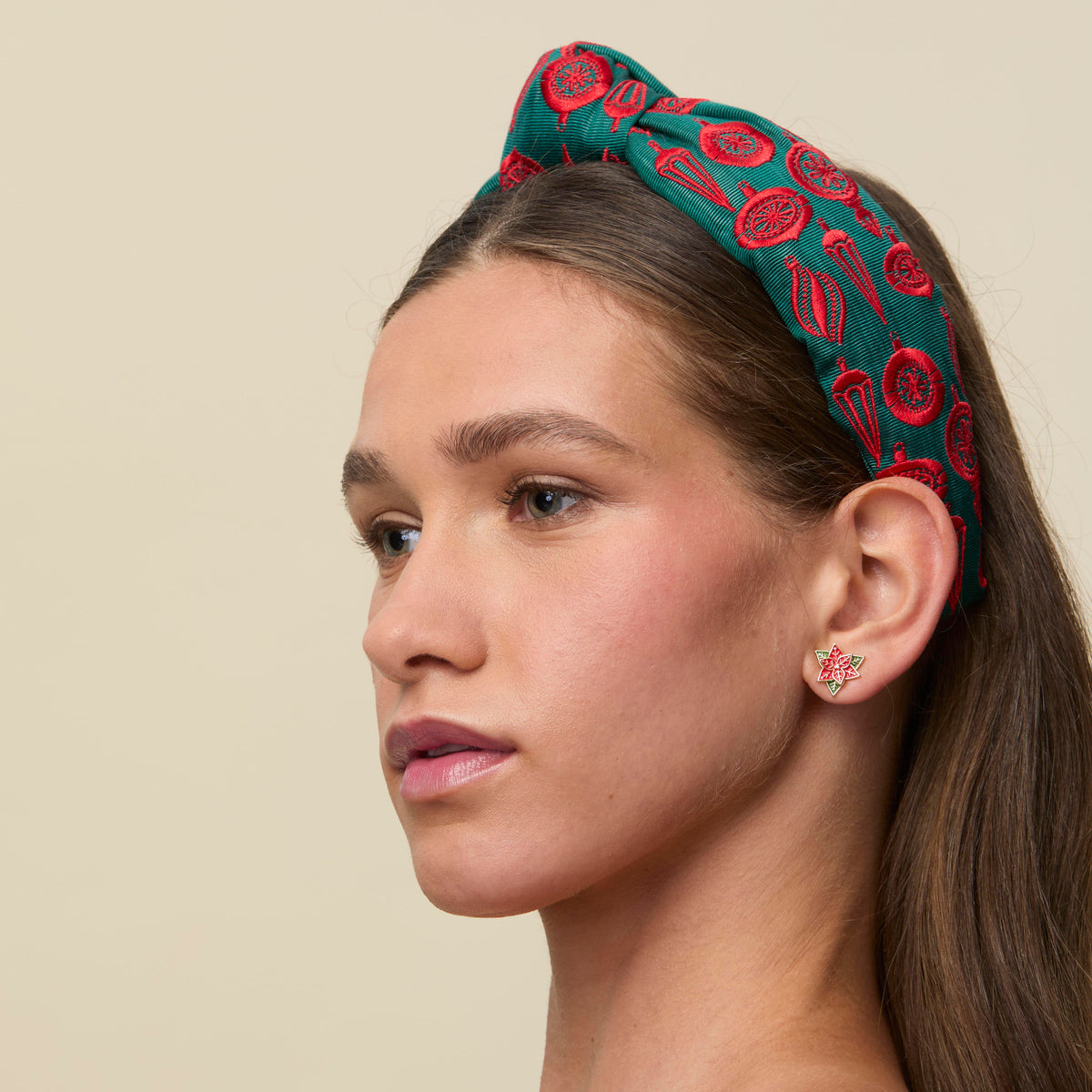 Lele Sadoughi HEADBANDS ALPINE KNOTTED ORNAMENT EMBROIDERED HEADBAND