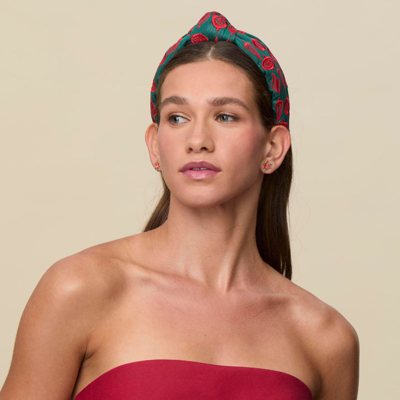 ALPINE KNOTTED ORNAMENT EMBROIDERED HEADBAND