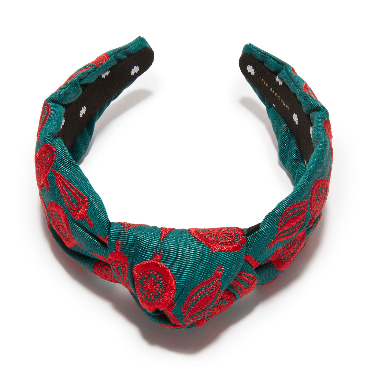 Lele Sadoughi HEADBANDS ALPINE KNOTTED ORNAMENT EMBROIDERED HEADBAND