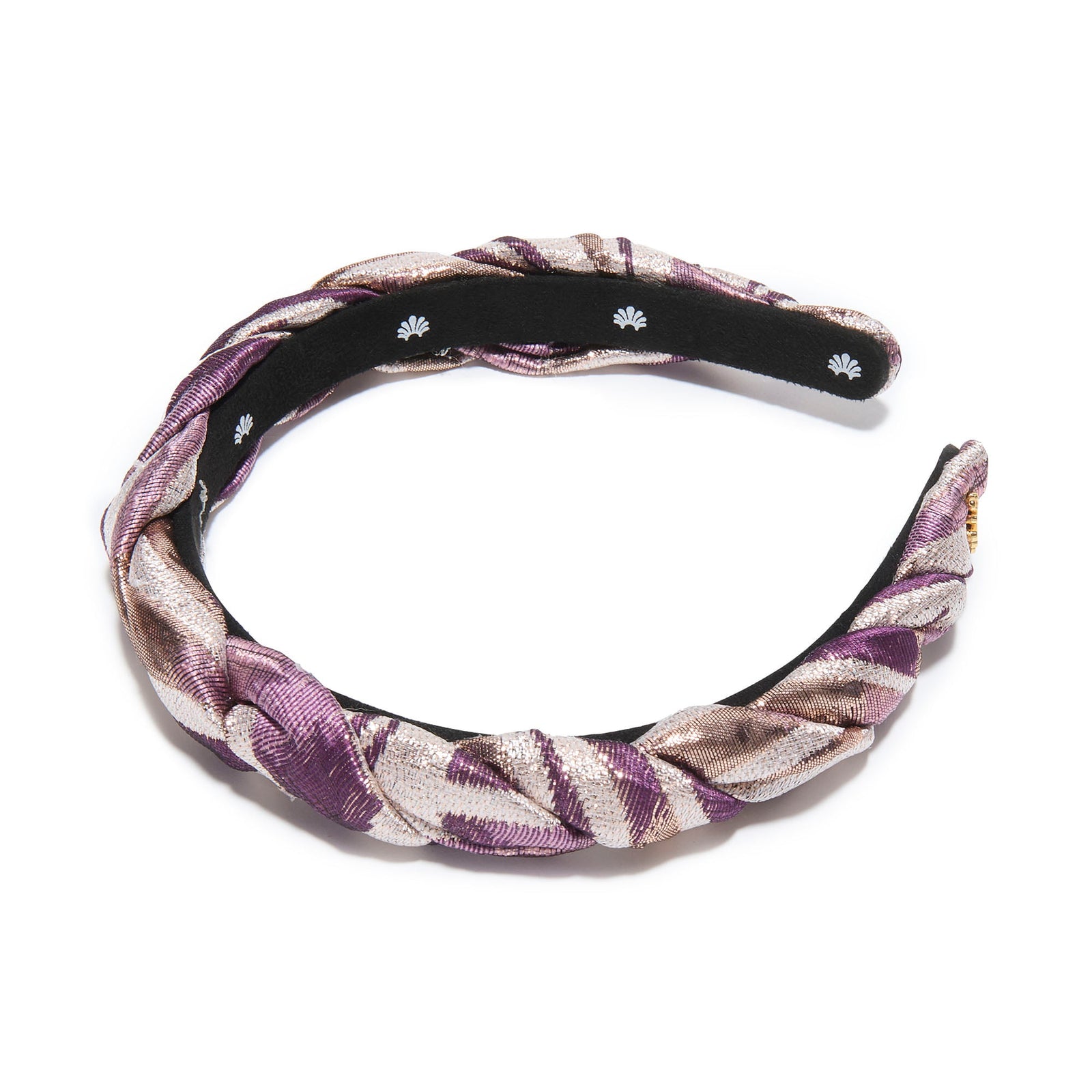 Lele Sadoughi HEADBANDS AMETHYST JULIET JACQUARD HEADBAND