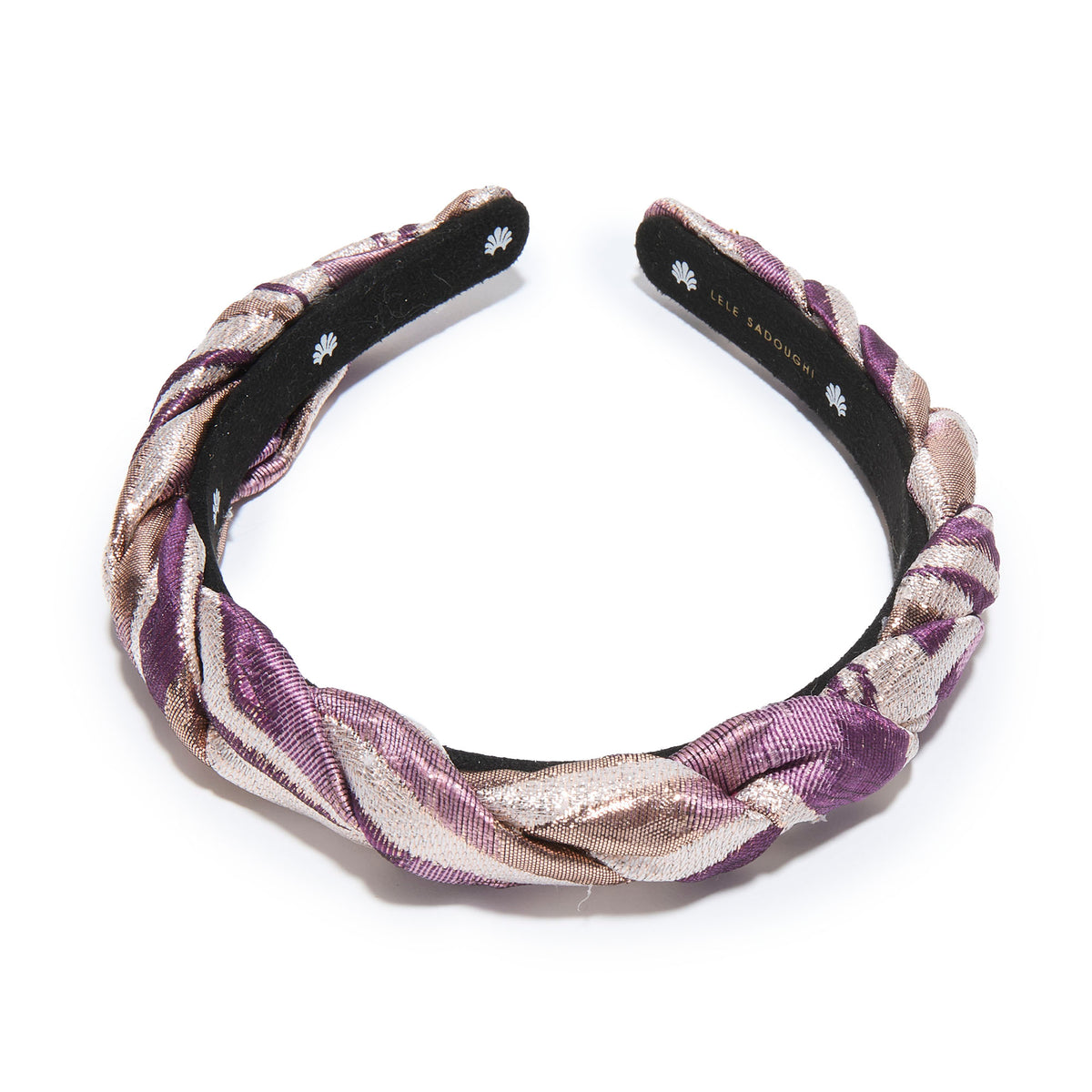 Lele Sadoughi HEADBANDS AMETHYST JULIET JACQUARD HEADBAND