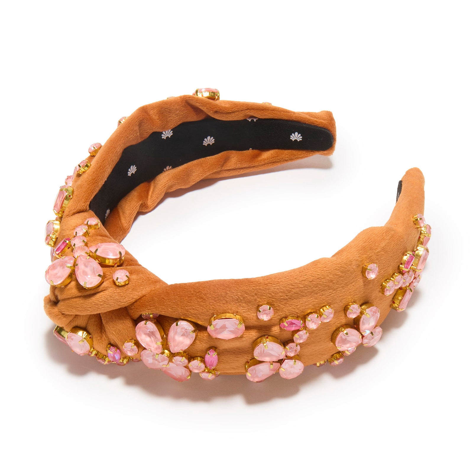 Lele Sadoughi HEADBANDS APRICOT SWAROVSKI® CRYSTAL BUTTERCUP KNOTTED HEADBAND