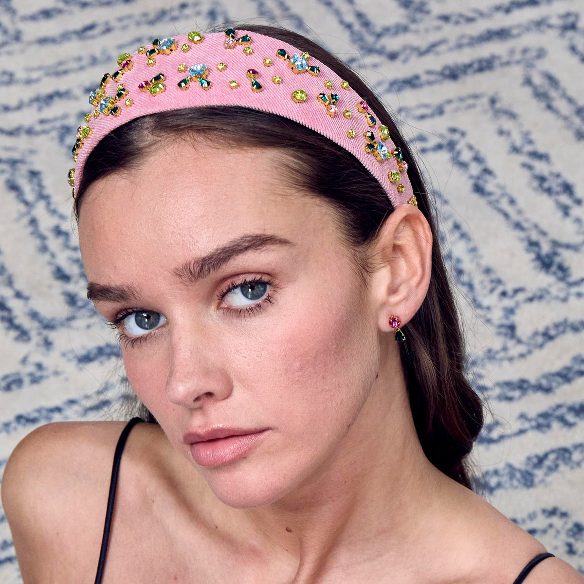 Lele Sadoughi HEADBANDS AQUAMARINE CITRIS BRIGITTE SWAROVSKI HEADBAND