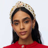 Lele Sadoughi HEADBANDS AUTUMN BOUCLE FALLING LEAVES CRYSTAL KNOTTED HEADBAND