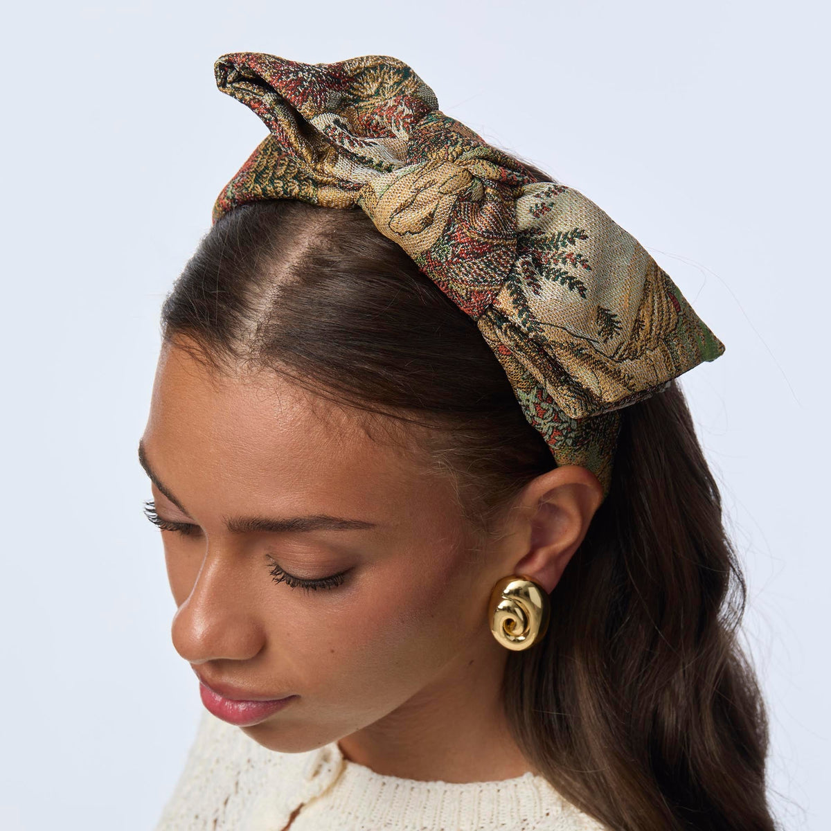 Lele Sadoughi HEADBANDS AUTUMN FLORAL HOLLY JACQUARD HEADBAND