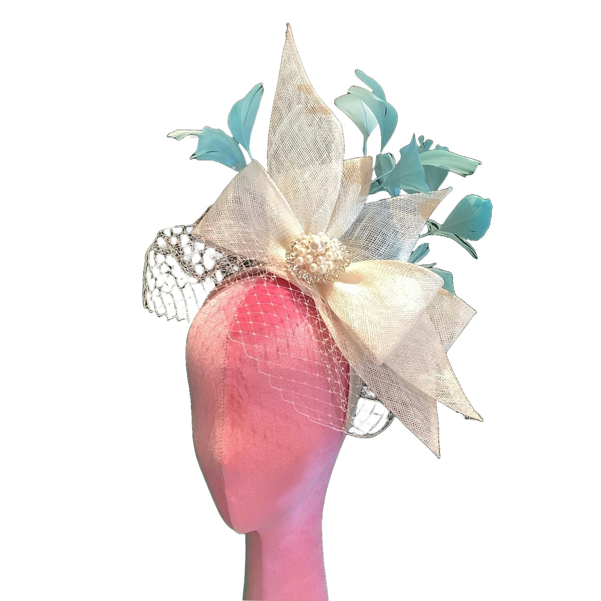 LELE SADOUGHI HEADBANDS AZURE CLOUD LELE SADOUGHI x KGB ONE-OF-A-KIND FASCINATOR