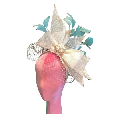 LELE SADOUGHI HEADBANDS AZURE CLOUD LELE SADOUGHI x KGB ONE-OF-A-KIND FASCINATOR