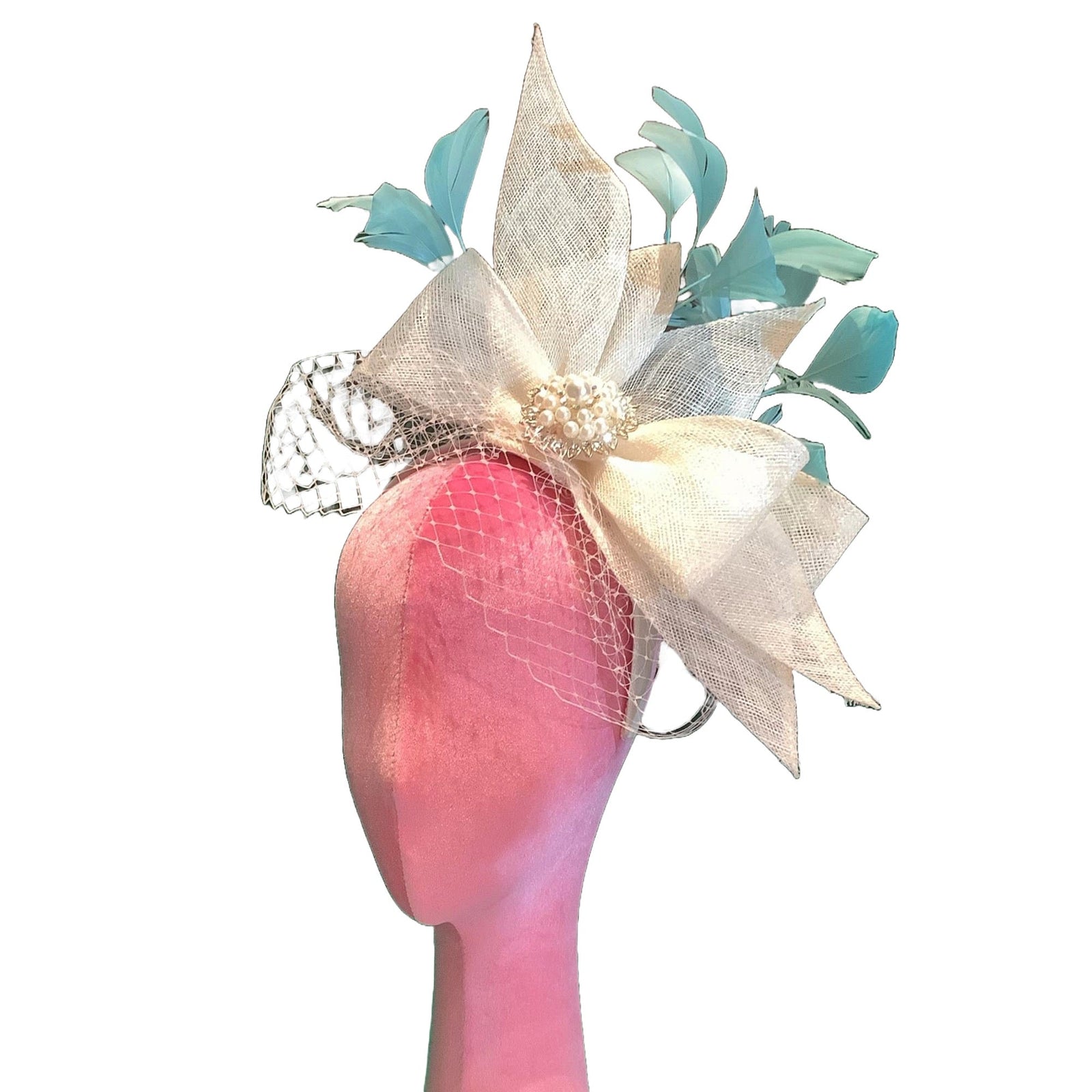 LELE SADOUGHI HEADBANDS AZURE CLOUD LELE SADOUGHI x KGB ONE-OF-A-KIND FASCINATOR