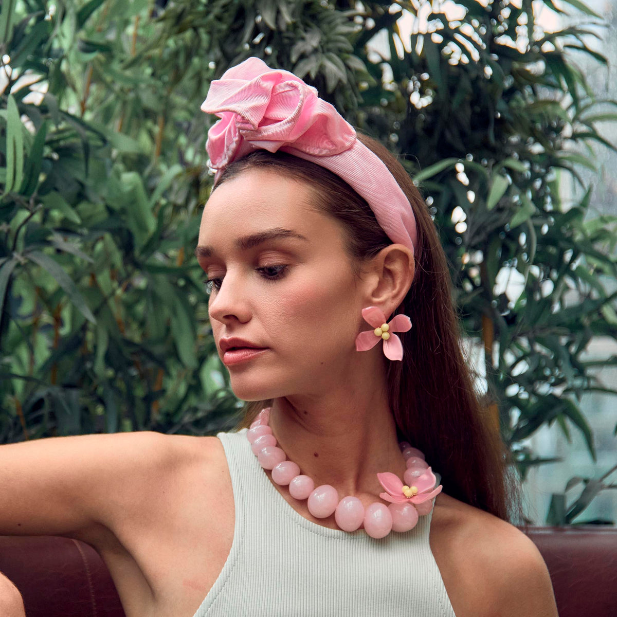 Lele Sadoughi HEADBANDS BALLET SLIPPER CRAWFORD MOIRE HEADBAND