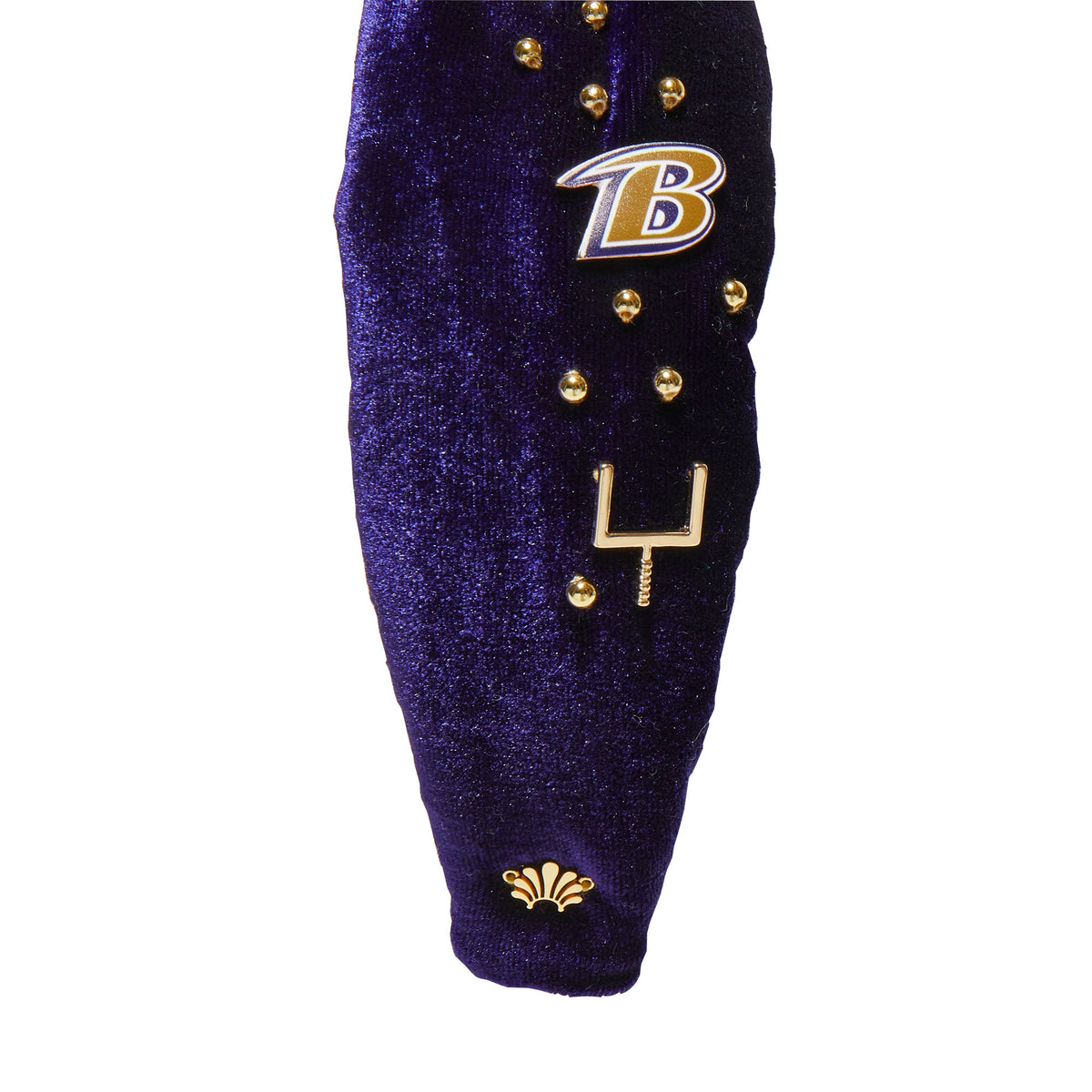 Lele Sadoughi HEADBANDS BALTIMORE RAVENS LELE X NFL PURPLE EMBELLISHED KNOTTED HEADBAND