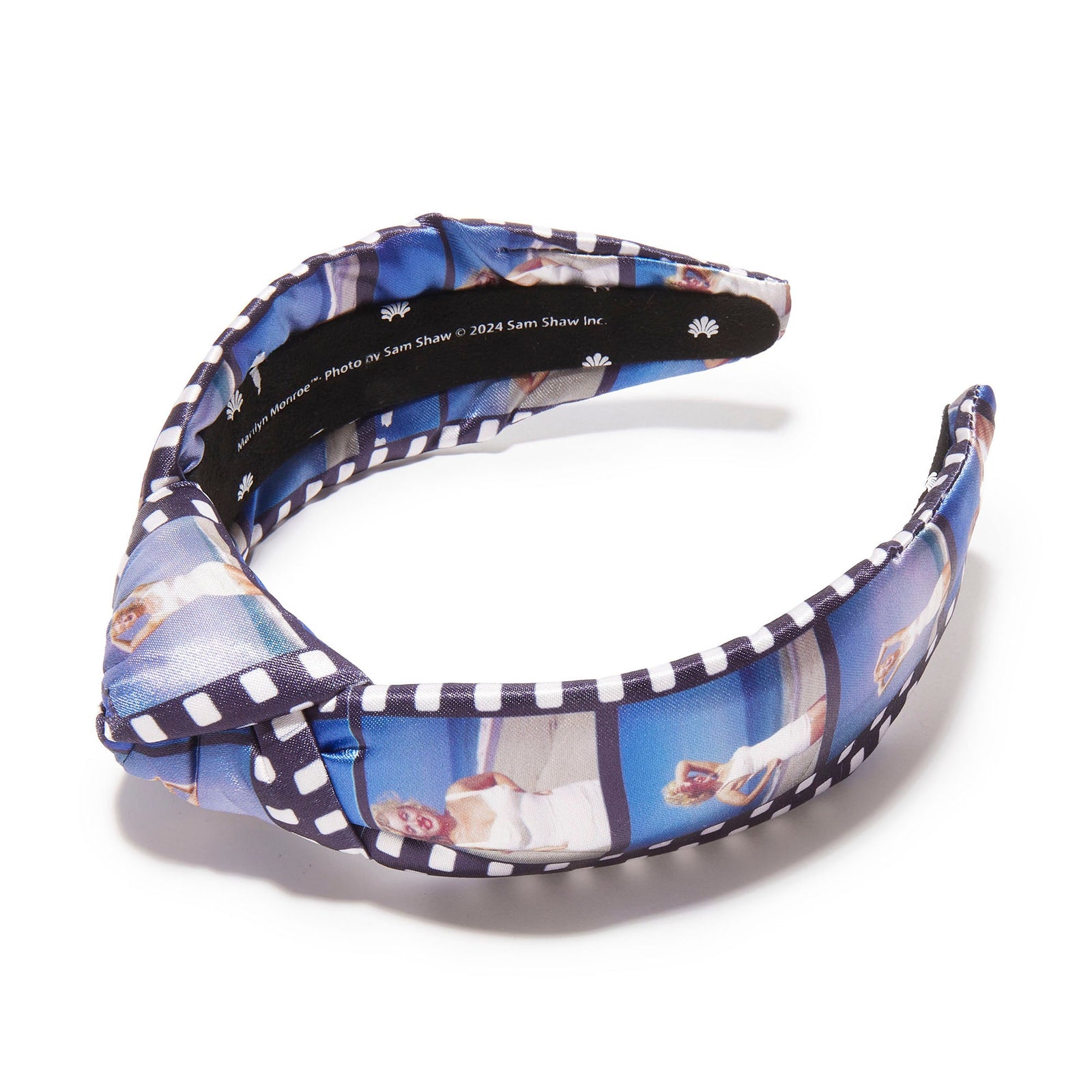 LELE SADOUGHI HEADBANDS BEACH BLUES LELE SADOUGHI X MARILYN MONROE KNOTTED PRINTED FILM STRIP HEADBAND