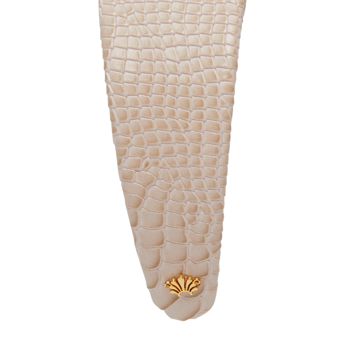 Lele Sadoughi HEADBANDS BISQUE BRIGITTE FAUX CROC HEADBAND