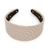 Lele Sadoughi HEADBANDS BISQUE BRIGITTE FAUX CROC HEADBAND