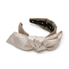 Lele Sadoughi HEADBANDS BISQUE HOLLY SATIN TWEED HEADBAND