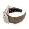 Lele Sadoughi HEADBANDS BISQUE HOLLY SATIN TWEED HEADBAND