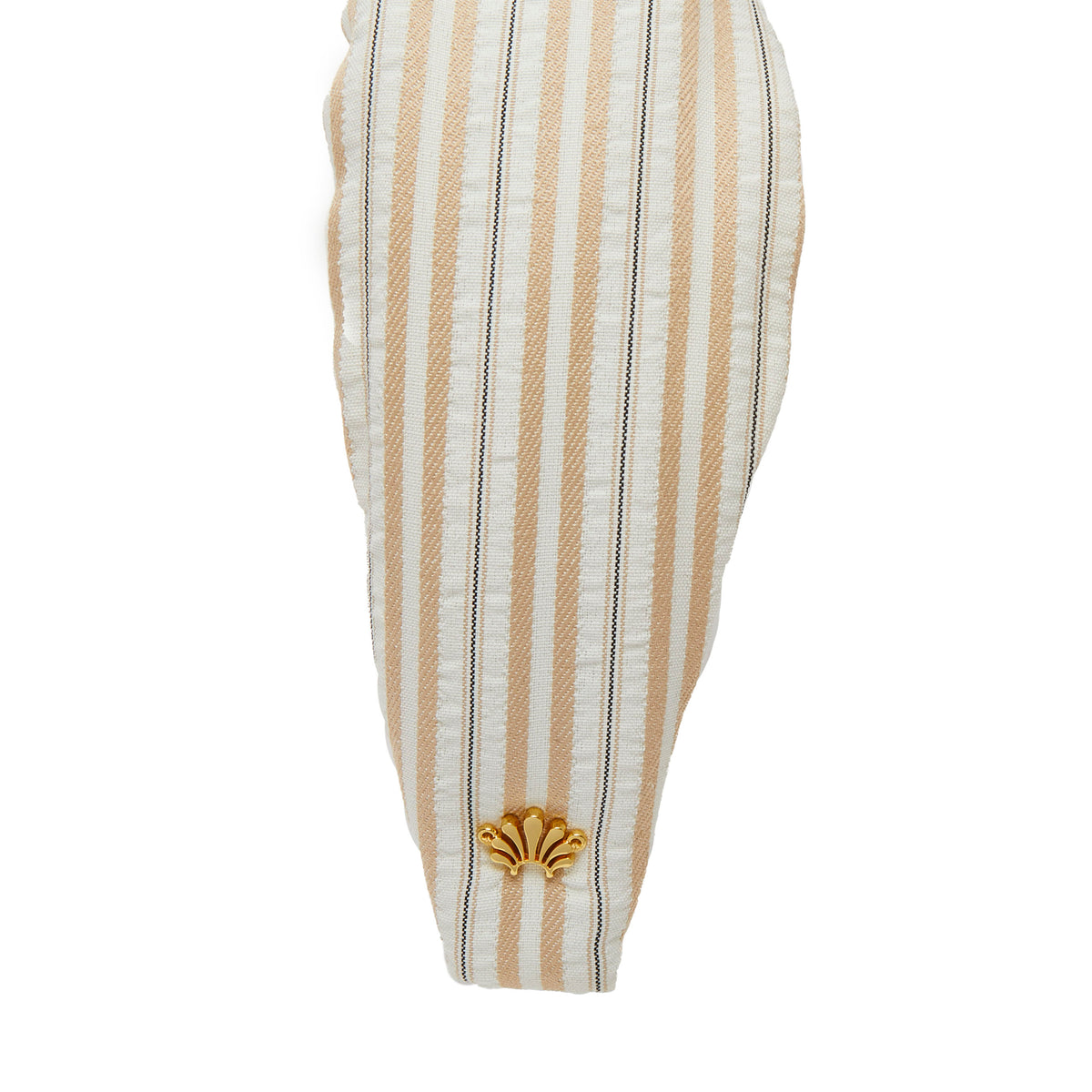 Lele Sadoughi HEADBANDS BISQUE KNOTTED SEERSUCKER HEADBAND